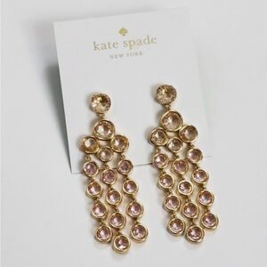 Kate Spade | Blush Pink & Gold Chandelier Earrings